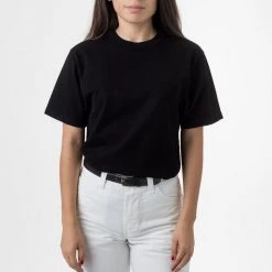 Los Angeles Apparel Women's 1203GD Unisex - Short Sleeve Binding Garment Dye T-Shirt