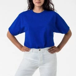 Los Angeles Apparel Women's 1203GD Unisex - Short Sleeve Binding Garment Dye T-Shirt