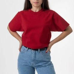 Los Angeles Apparel Women's 1203GD Unisex - Short Sleeve Binding Garment Dye T-Shirt