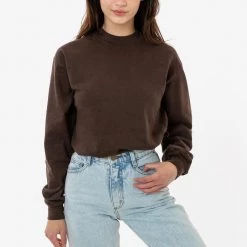 Los Angeles Apparel 1406GD Mix - Long Sleeve Garment Dye Mockneck T-Shirt