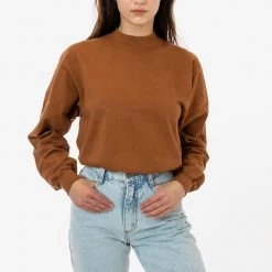 Los Angeles Apparel 1406GD Unisex - Long Sleeve Garment Dye Mockneck T-Shirt