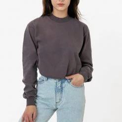 Los Angeles Apparel 1406GD Mix - Long Sleeve Garment Dye Mockneck T-Shirt