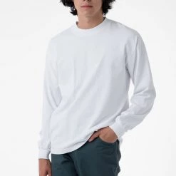 Los Angeles Apparel Men's 1406GD - Long Sleeve Garment Dye Mockneck T-Shirt