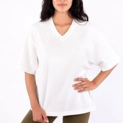 Los Angeles Apparel Women's 1456GD - Boxy V-Neck Short Sleeve T-Shirt