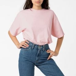 Los Angeles Apparel 1801GD Unisex - 6.5oz Garment Dye Pastel Crew Neck T-Shirt Women's