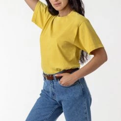 Los Angeles Apparel Unisex 1801GD Mix - 6.5oz Garment Dye Crew Neck T-Shirt