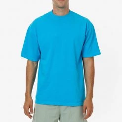 Los Angeles Apparel Men's 1801NEON - 6.5oz Garment Dye Crew Neck T-Shirt (NEONS)