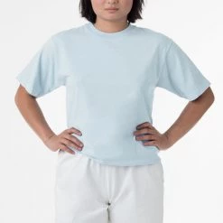 Los Angeles Apparel 1801GD Unisex - 6.5oz Garment Dye Pastel Crew Neck T-Shirt Women's