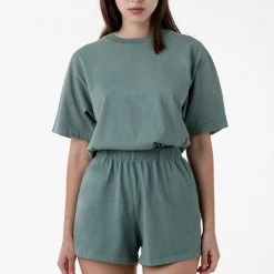 Los Angeles Apparel 1801GD Unisex - 6.5oz Garment Dye Pastel Crew Neck T-Shirt Women's