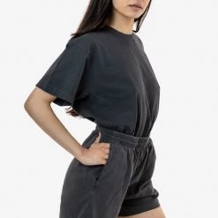 Los Angeles Apparel Women's 1801GD Unisex - 6.5oz Garment Dye Crew Neck T-Shirt (New & Now)