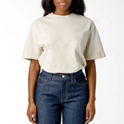 Los Angeles Apparel Women's 1809GD Unisex - Short Sleeve Garment Dye Pocket T-Shirt