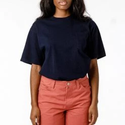 Los Angeles Apparel Women's 1809GD Unisex - Short Sleeve Garment Dye Pocket T-Shirt