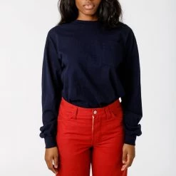 Los Angeles Apparel 1810GD Unisex - Long Sleeve Garment Dye Pocket T-Shirt