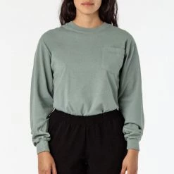 Los Angeles Apparel 1810GD Mix - Long Sleeve Garment Dye Pocket T-Shirt Unisex