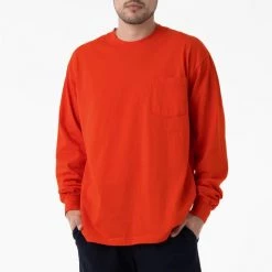 Los Angeles Apparel 1810GD Mix - Long Sleeve Garment Dye Pocket T-Shirt Unisex