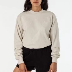 Los Angeles Apparel 1810GD Unisex - Long Sleeve Garment Dye Pocket T-Shirt