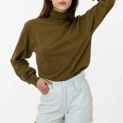 Los Angeles Apparel 1811GD Mix - Long Sleeve Garment Dye Turtleneck