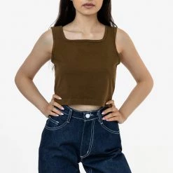 Los Angeles Apparel 1822GD - Garment Dye Crop Tank Women's