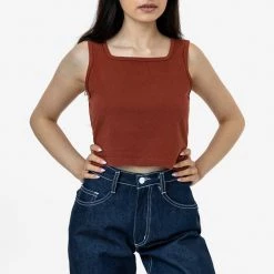 Los Angeles Apparel 1822GD - Garment Dye Crop Tank Women's