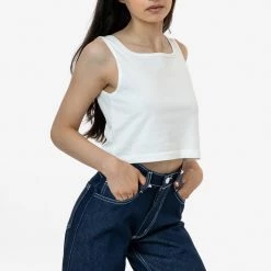 Los Angeles Apparel 1822GD - Garment Dye Crop Tank Women's