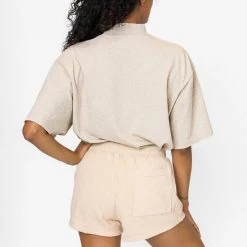 Los Angeles Apparel 1825GD Mix - Oversized Short Sleeve High Mockneck T-shirt