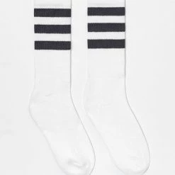 Los Angeles Apparel CALFSOCK - Unisex 3-Stripe Calf Sock Women's