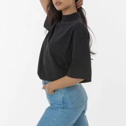 Los Angeles Apparel 1825GD Mix - Oversized Short Sleeve High Mockneck T-shirt