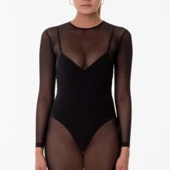 Los Angeles Apparel RNS310 - Micro Mesh Mini Dress