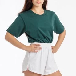 Los Angeles Apparel 20001 Unisex - Fine Jersey Crew Neck T-Shirt Women's