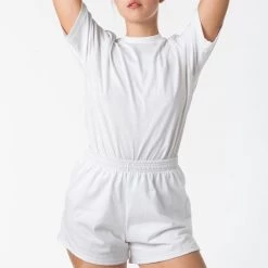 Los Angeles Apparel Women's 20020 Unisex - Natural Wash HI-Crew T-Shirt