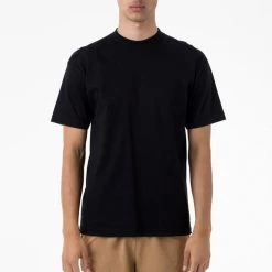 Los Angeles Apparel 2017MN - 6.0oz Mock Crew Neck Heavy Combed Cotton T-Shirt Men's