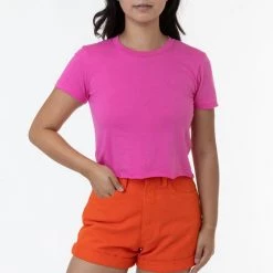 Los Angeles Apparel Women's 23302 - Fine Jersey Crop Top