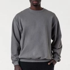 Los Angeles Apparel Men's MWT07GD - Long Sleeve Garment Dye French Terry Pullover