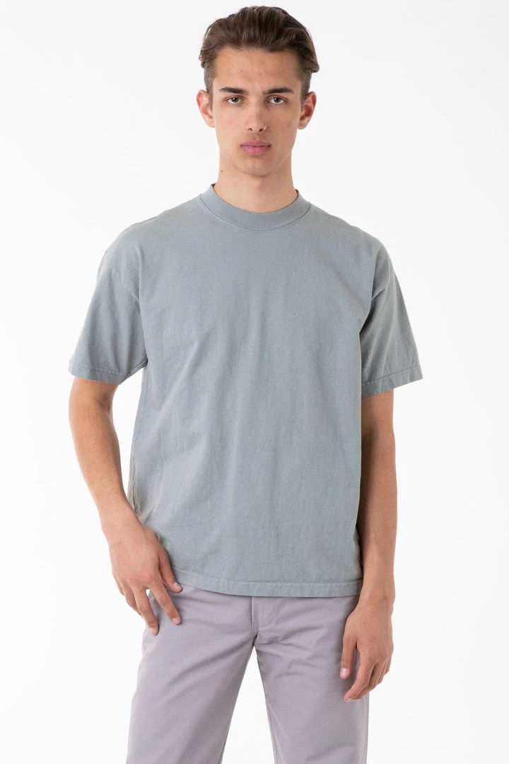Los Angeles Apparel Men's 1405GD - Short Sleeve Garment Dye Mockneck T-Shirt 4 Los Angeles Apparel Men's 1405GD - Short Sleeve Garment Dye Mockneck T-Shirt