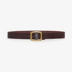 Los Angeles Apparel RSALBT04 - Unisex Rectangle Center Bar Buckle Leather Belt Women's