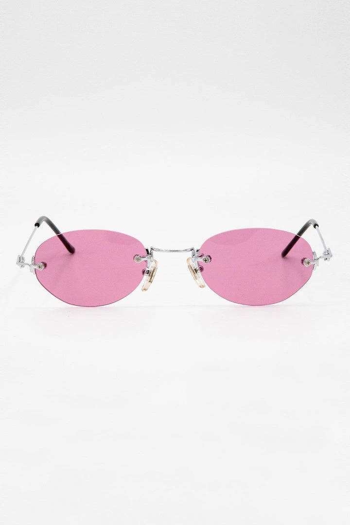 Los Angeles Apparel SGSTACY - Rimless Metal Frame Oval Sunglasses Women's 4 Los Angeles Apparel SGSTACY - Rimless Metal Frame Oval Sunglasses Women's