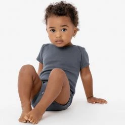 Los Angeles Apparel Kid's 40001 - Baby Rib Infant Short Sleeve Onesie