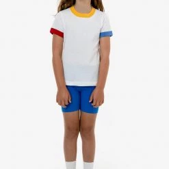 Los Angeles Apparel Kid's FFR101 - Kids 50/50 Rib Ringer T