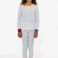Los Angeles Apparel Kid's FFR107 - Kids 50/50 Long Sleeve Rib Top