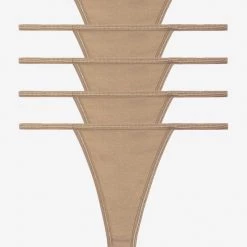 Los Angeles Apparel Women's 43013-5PK - 5 Pack Baby Rib Thong