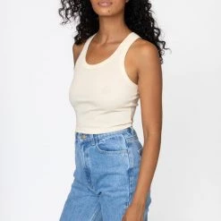 Los Angeles Apparel 4328 - Sporty Baby Rib Crop Tank Women's