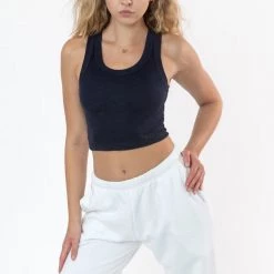 Los Angeles Apparel 4328 - Sporty Baby Rib Crop Tank Women's