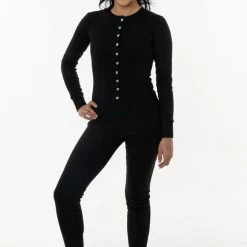 Los Angeles Apparel 4390 - Poly Cotton Rib Henley Onesie 13 Los Angeles Apparel 4390 - Poly Cotton Rib Henley Onesie