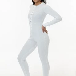 Los Angeles Apparel 4390 - Poly Cotton Rib Henley Onesie 12 Los Angeles Apparel 4390 - Poly Cotton Rib Henley Onesie