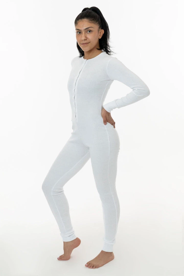 Los Angeles Apparel 4390 - Poly Cotton Rib Henley Onesie 6 Los Angeles Apparel 4390 - Poly Cotton Rib Henley Onesie