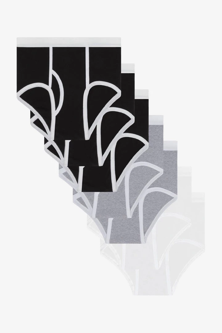 Los Angeles Apparel 44015-7PK - 7-Pack Men's Baby Rib Brief 3 Los Angeles Apparel 44015-7PK - 7-Pack Men's Baby Rib Brief