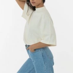 Los Angeles Apparel Women's 1825GD Unisex - Oversized Short Sleeve High Mockneck T-shirt 25 Los Angeles Apparel Women's 1825GD Unisex - Oversized Short Sleeve High Mockneck T-shirt
