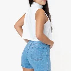 Los Angeles Apparel Women's RDNW06 - Denim Mid-Length Short