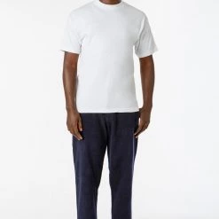 Los Angeles Apparel 2017MN - 6.0oz Mock Crew Neck Heavy Combed Cotton T-Shirt Men's