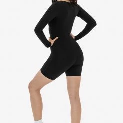 Los Angeles Apparel Women's 83058GD - Garment Dye Sweetheart Pinch Front Long Sleeve Biketard